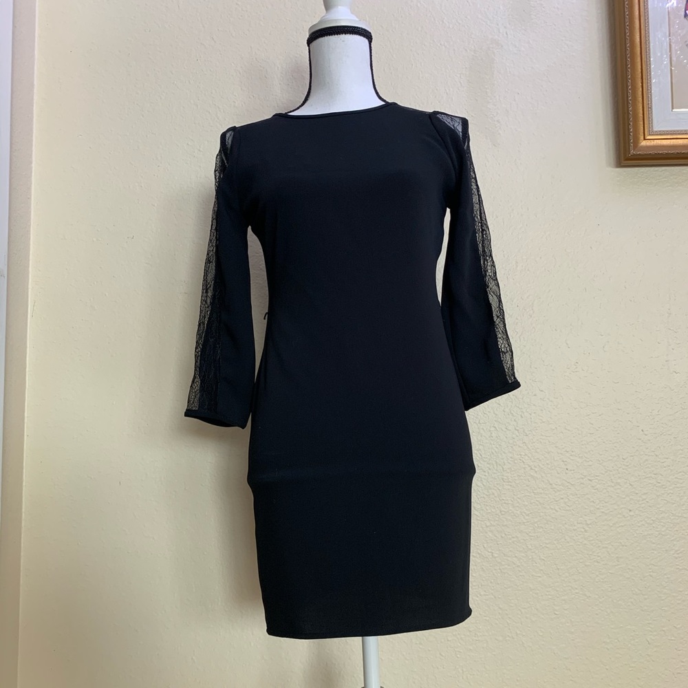 Black knee length dress